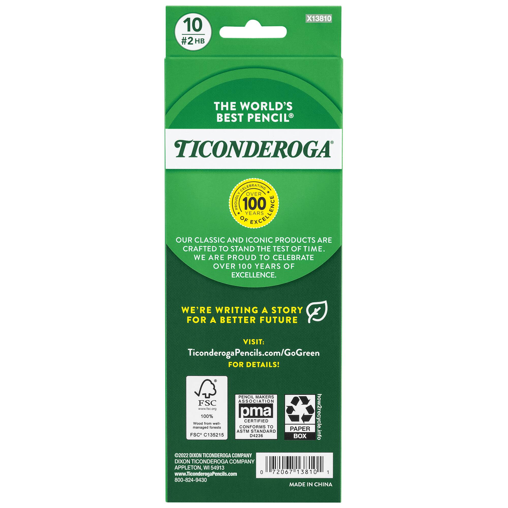 Ticonderoga® No.2 HB Neon Wood-Cased Pencil Set